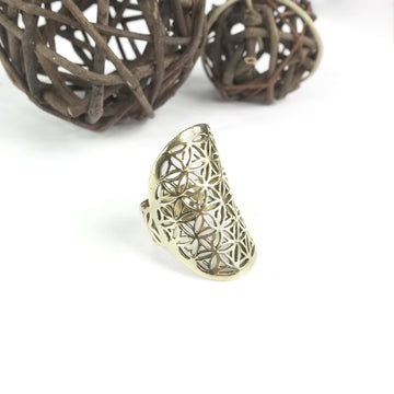 Flower of life ring